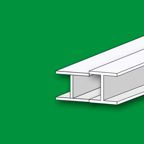 H-Plastikprofil, rechteckig und quadratisch in den Längen 330 mm & 1000 mm