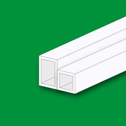 Plastikrohre, rechteckig und quadratisch in den Längen 330 mm & 1000 mm