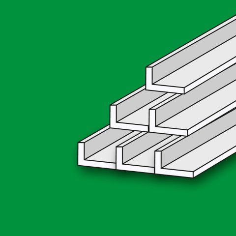 6 x L - Plastik - Profil - rechteckig, 330 & 1000 mm