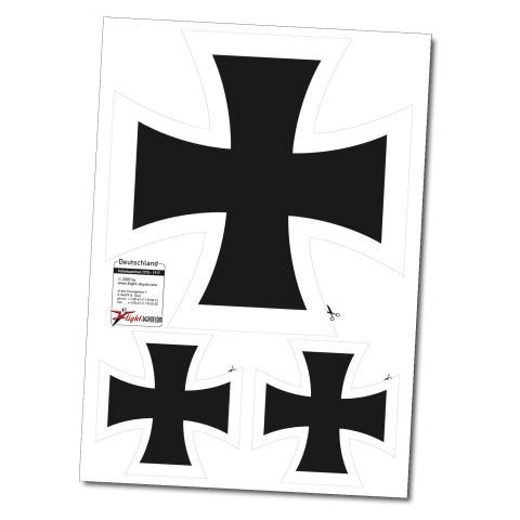 Decal Hoheitszeichen Deutschland 1915 bis 1917 - Motivgröße 270/130 mm